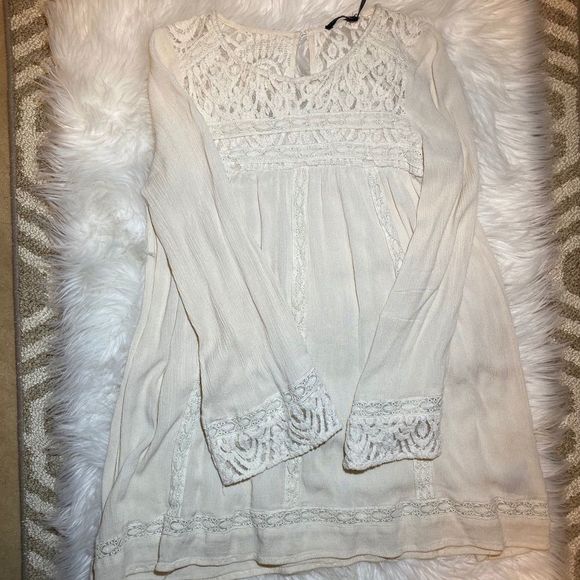 Blu pepper beige small Victorian style blouse - Picture 1 of 3